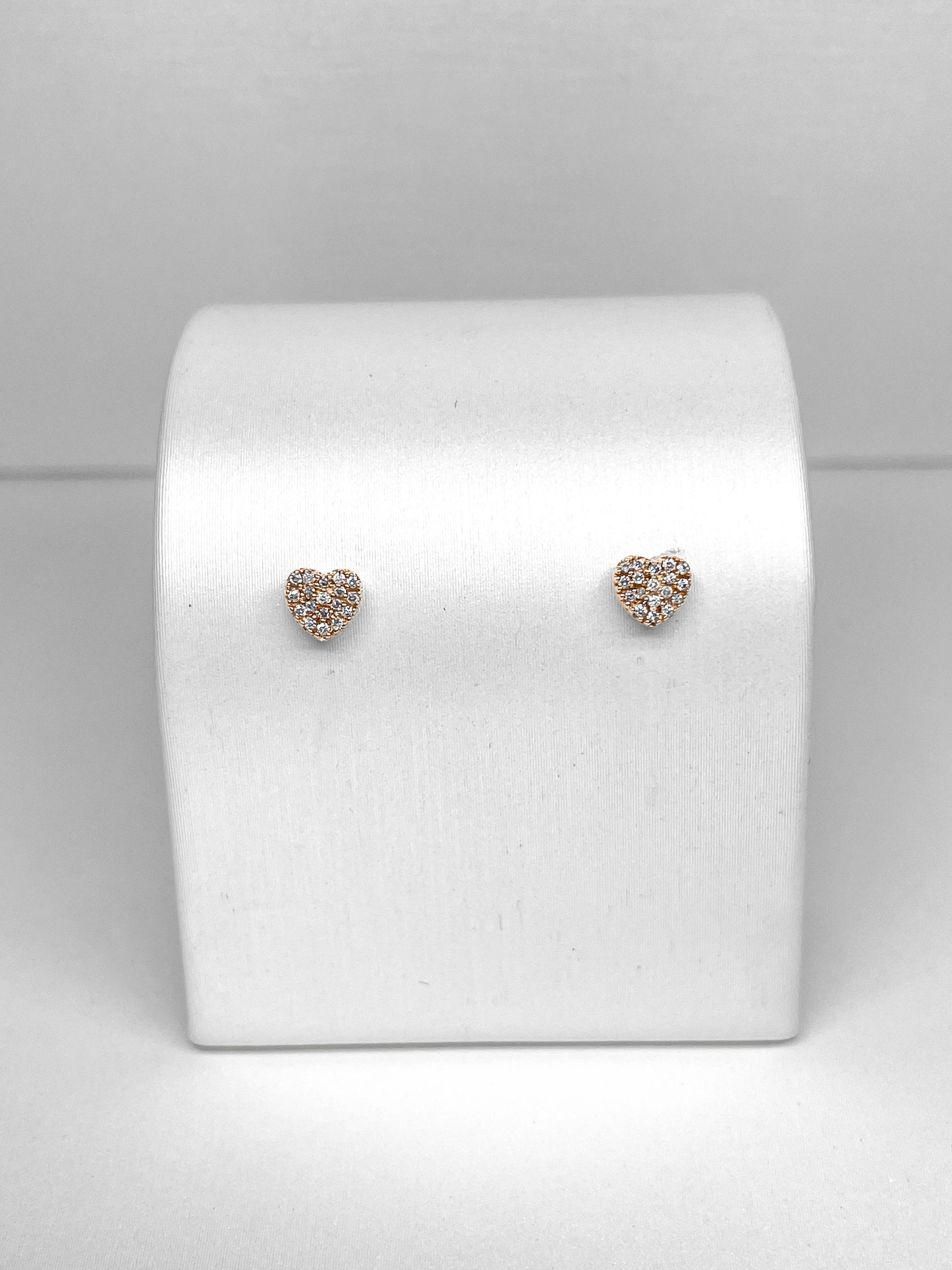 Orecchini a Cuori con Pavè di Diamanti