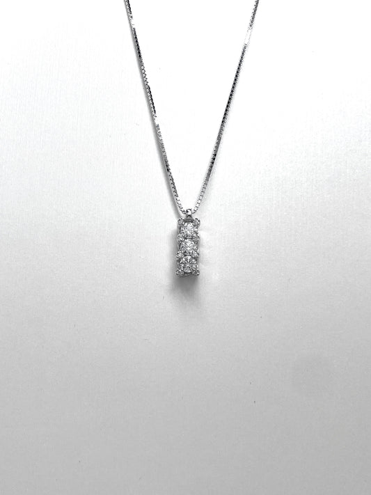 Pendente Trilogy in Oro Bianco con Diamanti