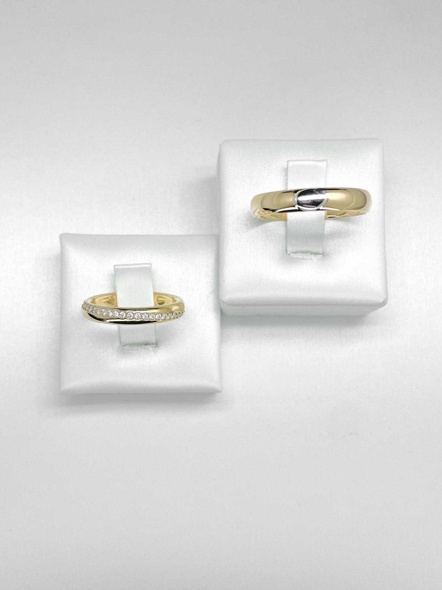 Fedi In Oro Bicolore e Diamanti