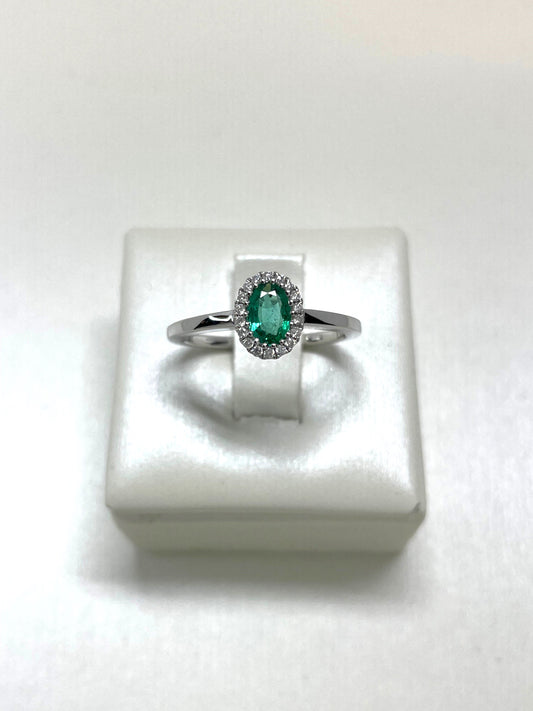 Anello Solitario Smeraldo