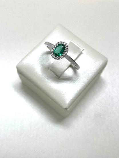 Anello Solitario Smeraldo