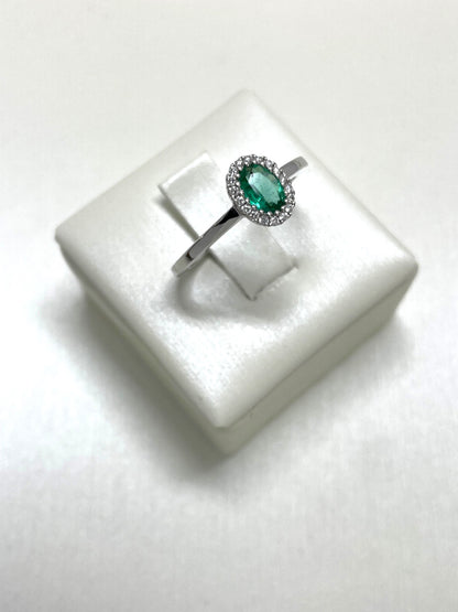 Anello Solitario Smeraldo