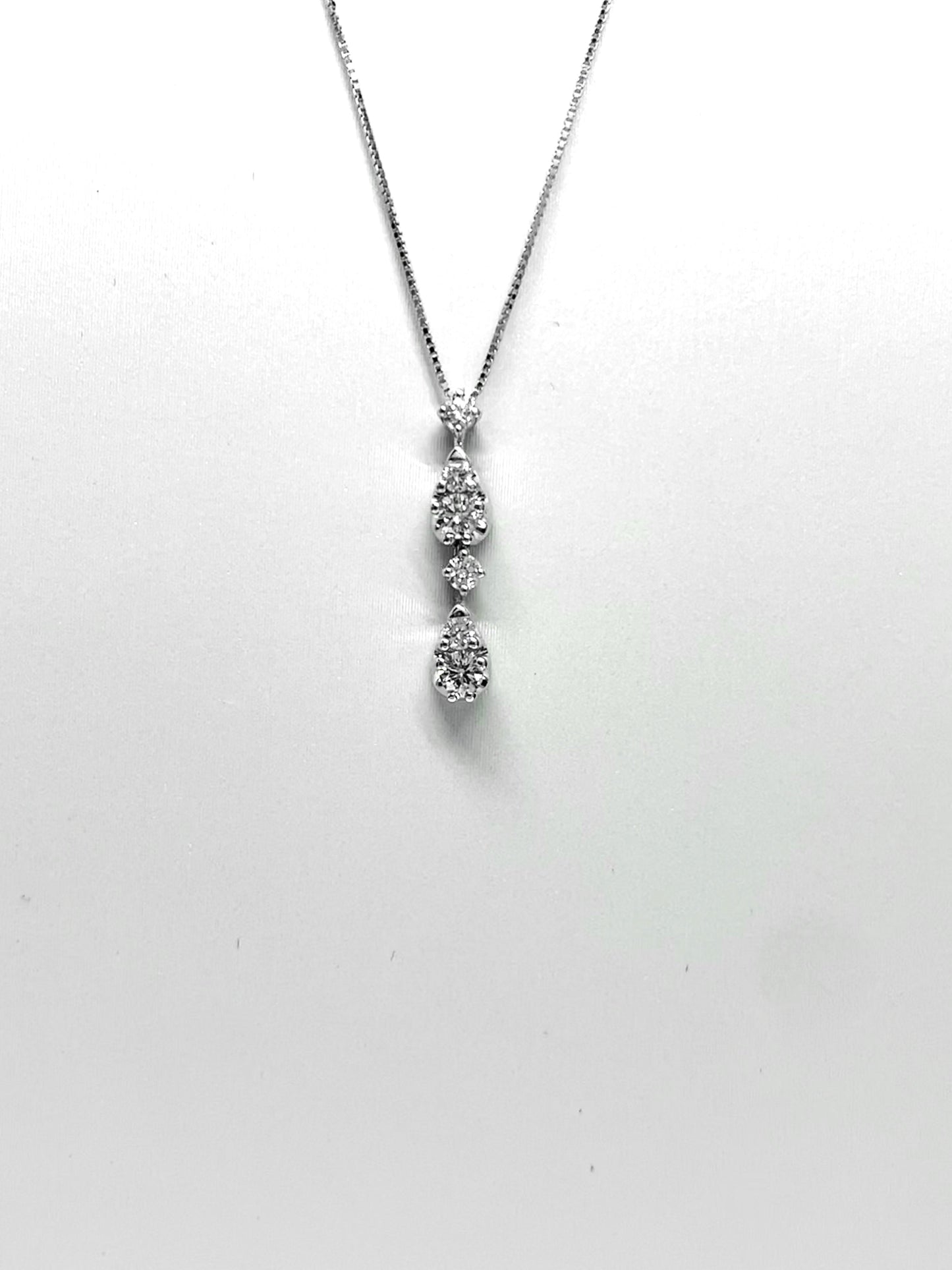 Pendente in Oro Bianco con Diamanti