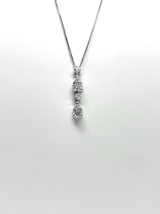Pendente in Oro Bianco con Diamanti