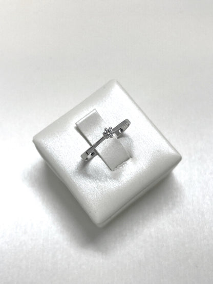 Anello Solitario 6 Griff Oro e Diamanti  0,05 ct.